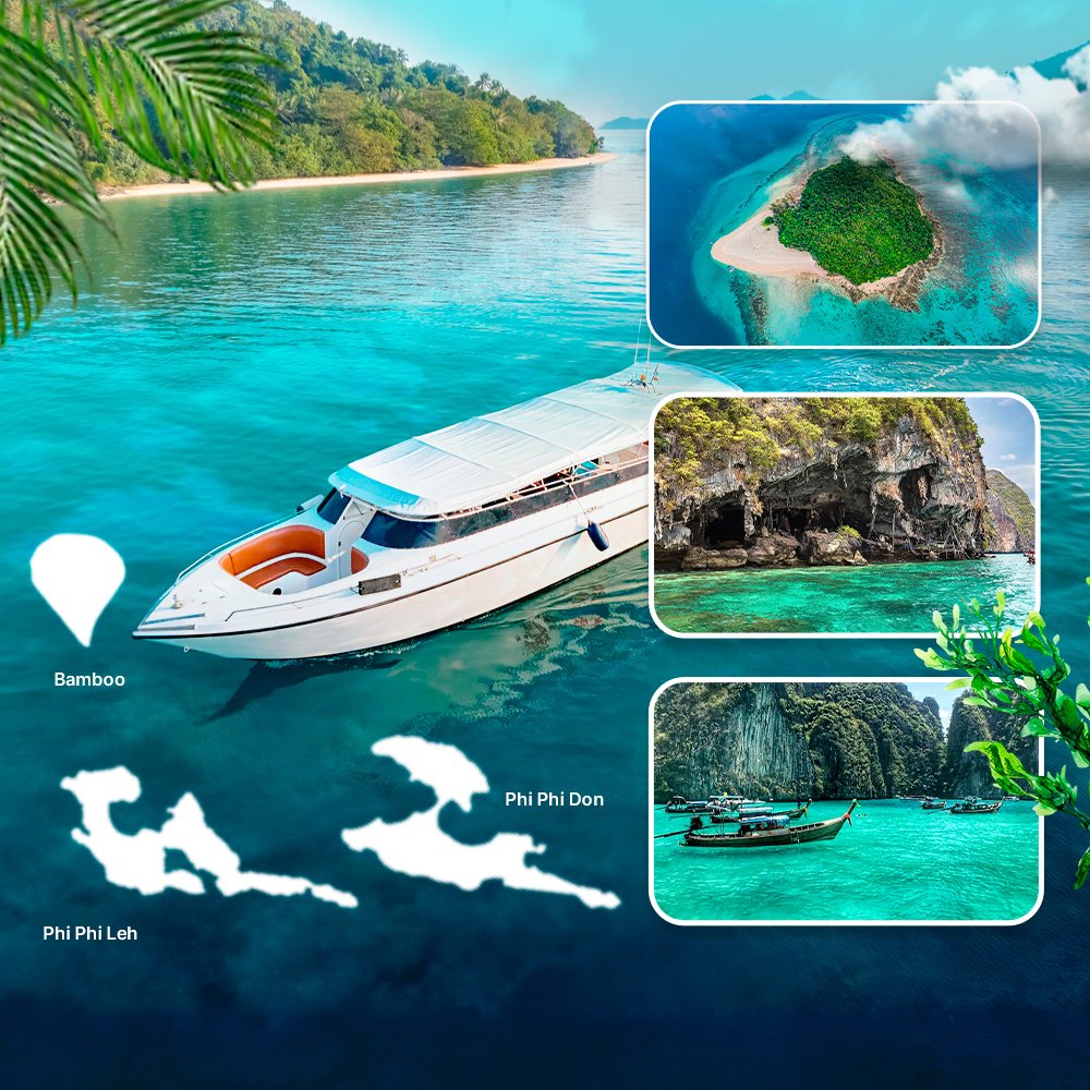 Phi Phi & Bamboo Islands by Speedboat